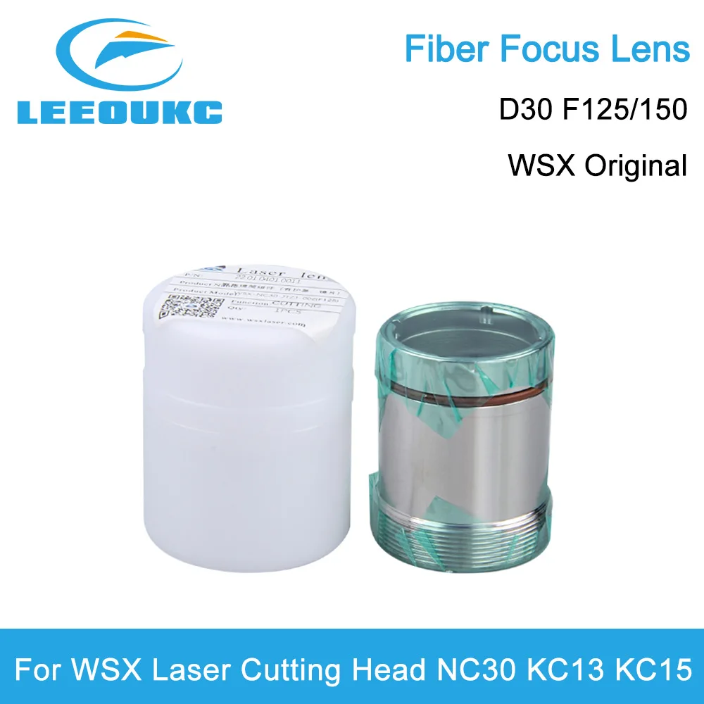 

LEEOUKC Original WSX Focus Lens Collimating Lens D30 F100/125/150mm For WSX Fiber Laser Cutting Head NC30 KC13 KC15