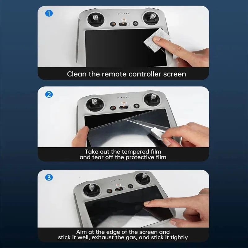 1-5PCS Tempered Glass Films for DJI RC/RC2 Remote Control Full Coverage Ultra-clear Hardness Screen Protectors for DJI RC 1 2