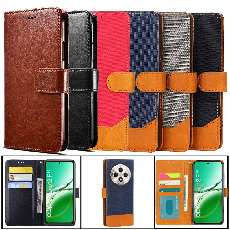 For чехол на OPPO Reno12 F 4G CPH2687 Case Wallet Phone Cover For Coque OPPO Reno12 FS 5G CPH2637 Funda on Etui Reno12 F 5G Capa