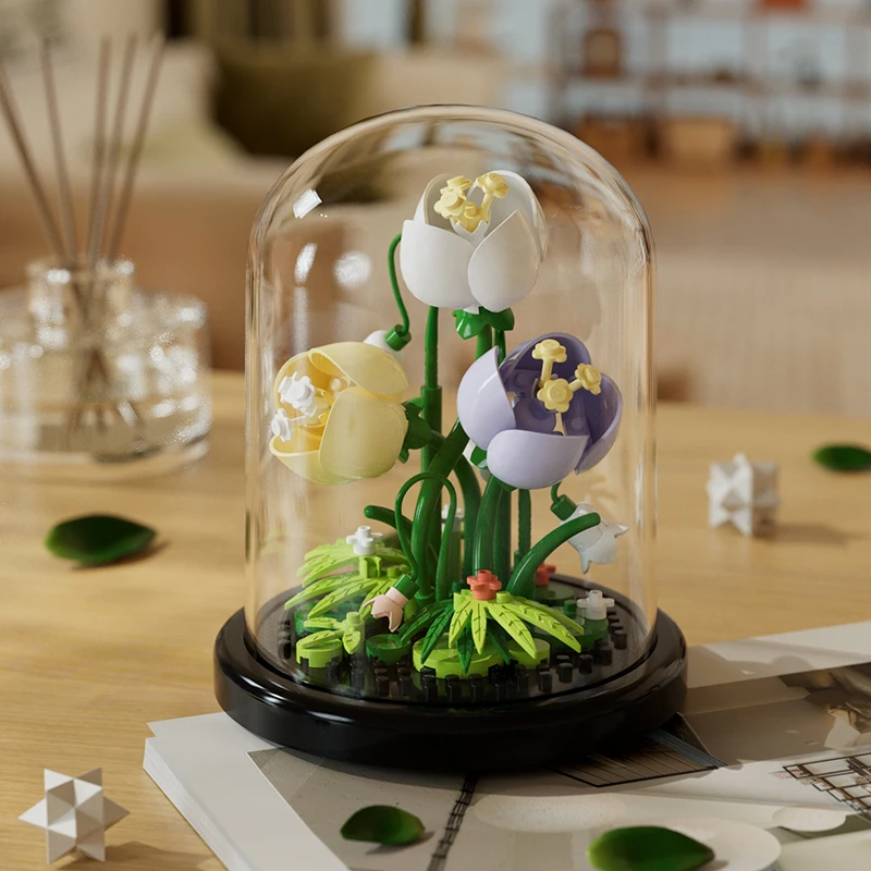 Micro deeltje bouwsteen boeket handgemaakt cadeau, kinderpuzzel speelgoed handgemaakte DIY zonnebloem desktop decoratie ornament