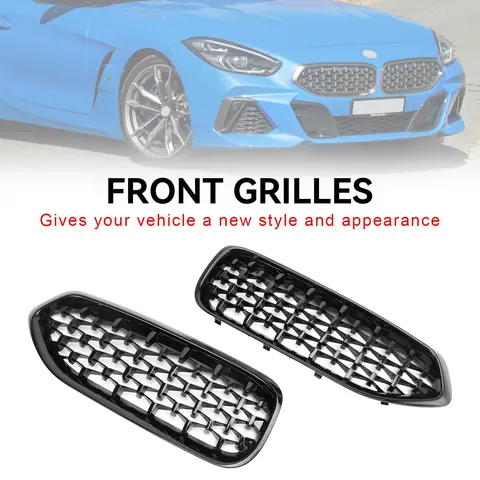 Areyourshop 다이아몬드 스타일 글로스 블랙 프론트 신장 그릴 그릴 Fit BMW G29 Z4 2019-2023