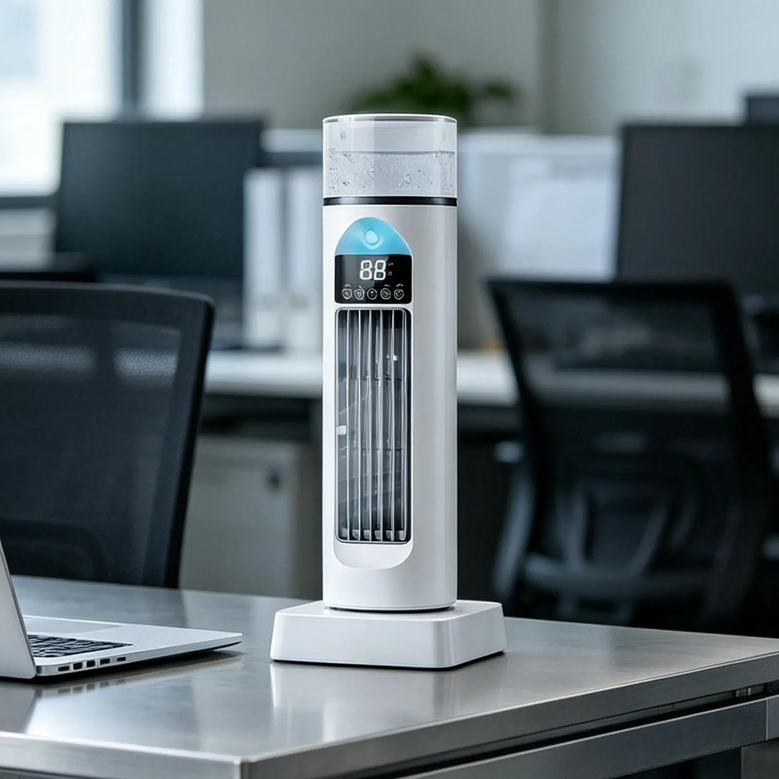 Tower Fan With Remote 6-Speed Remote Control With Timer Quiet Evaporative Bladeless Cooling Tower Fan For Home Bedroom Living