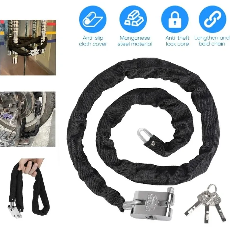

Противоугонный велосипедный замок, подходящий для горных велосипедов по шоссе. Утолщенный и закаленный легкий велосипедный цепной замок с высокой безопасностью.