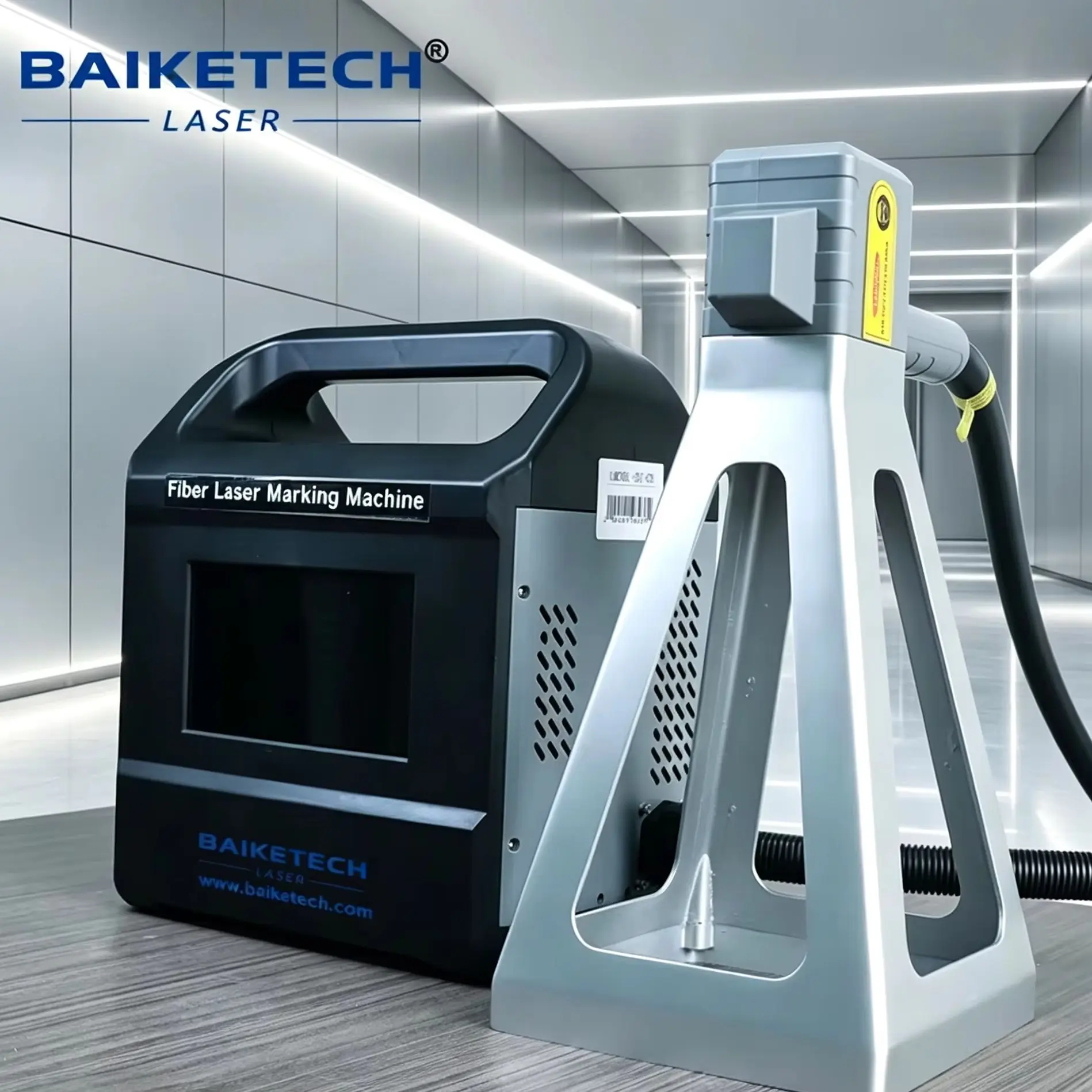 20W Desktop Fiber Laser Marking Machine Air Cooled Raycus Laser Engraver For Stainless Steel Keychain Nameplate QR Code