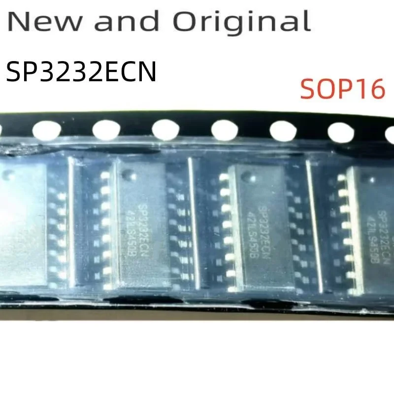 

New and Original SP3232ECN-L/TR SP3232ECN SOP16 True +3.0V to +5.5V RS-232 Transceivers