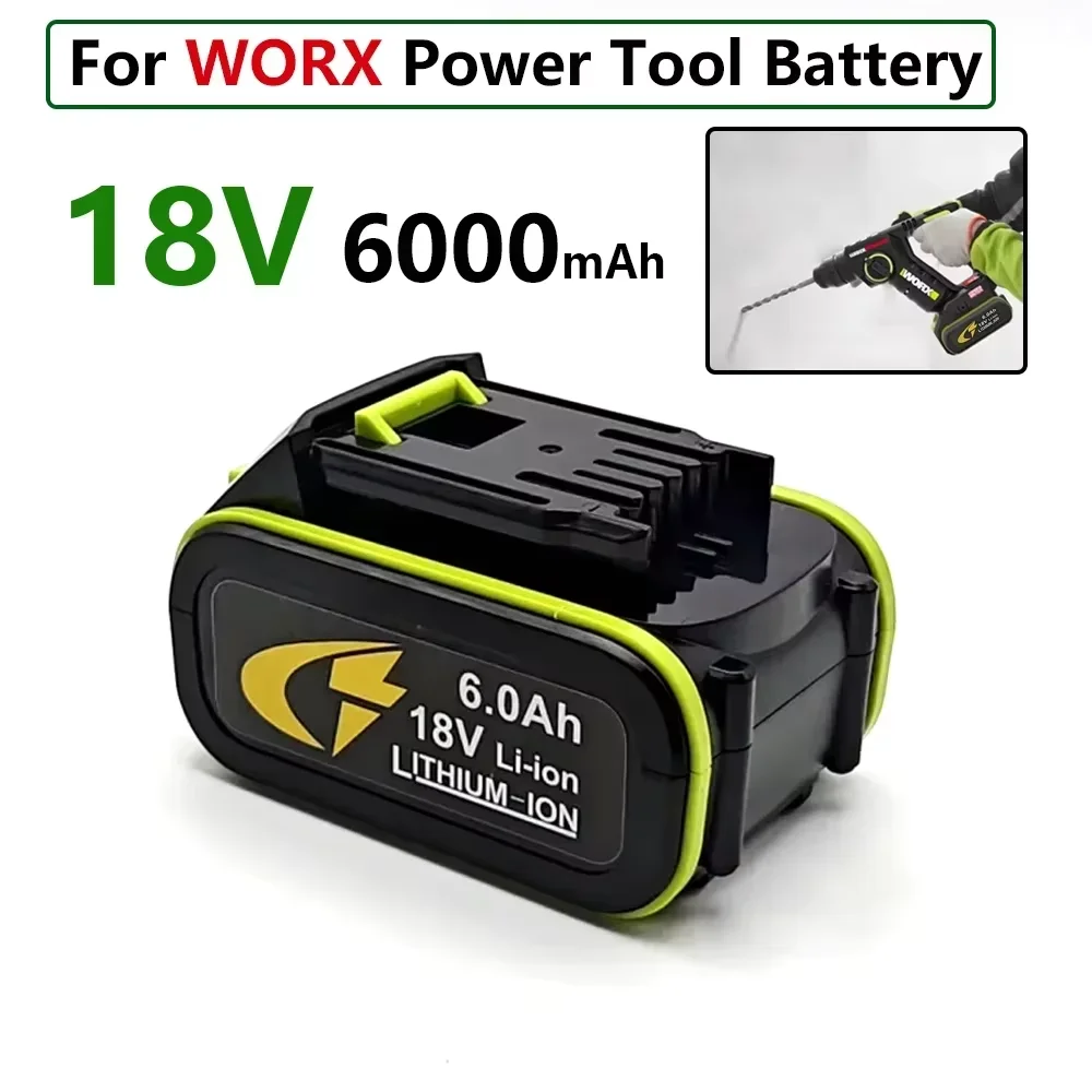 

For WORX 18V 20V 6.0Ah electric tool charging lithium battery replacement battery WA3551 WA3553 WX390 WX176 WX178 WX386
