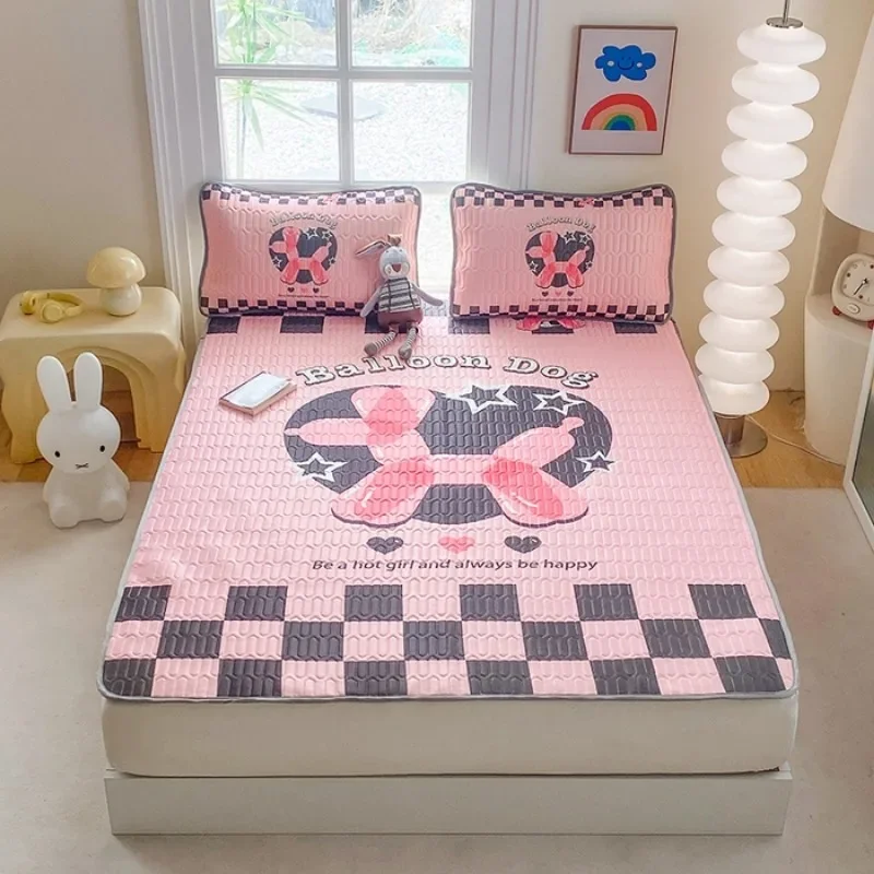 

2025 new cool silk large version positioning digital printing latex mat three-piece set cool and comfortable