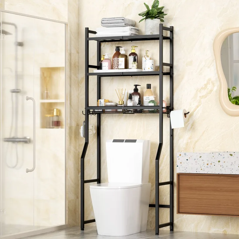 

Square tube wall hanging wall toilet toilet washstand floor-to-ceiling bathroom storage rack