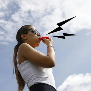 

6 шт., изогнутый свисток с защитой от потери, свисток с высоким шагом, уличный свисток для оказания первой помощи, выживания, двухчастотный свисток, двухчастотный свисток первой помощи