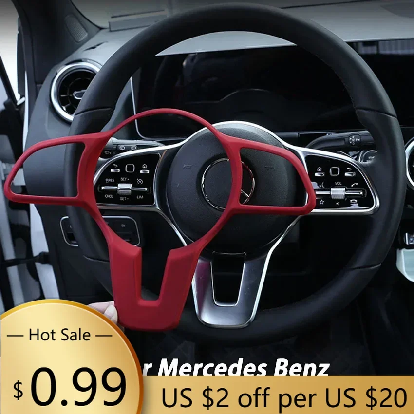 

Steering Covers For Mercedes Benz A B C E G CLA GLB Class W177 W247 W205 W213 C118 W118 Car Steering Wheel Panel Trim Cover De