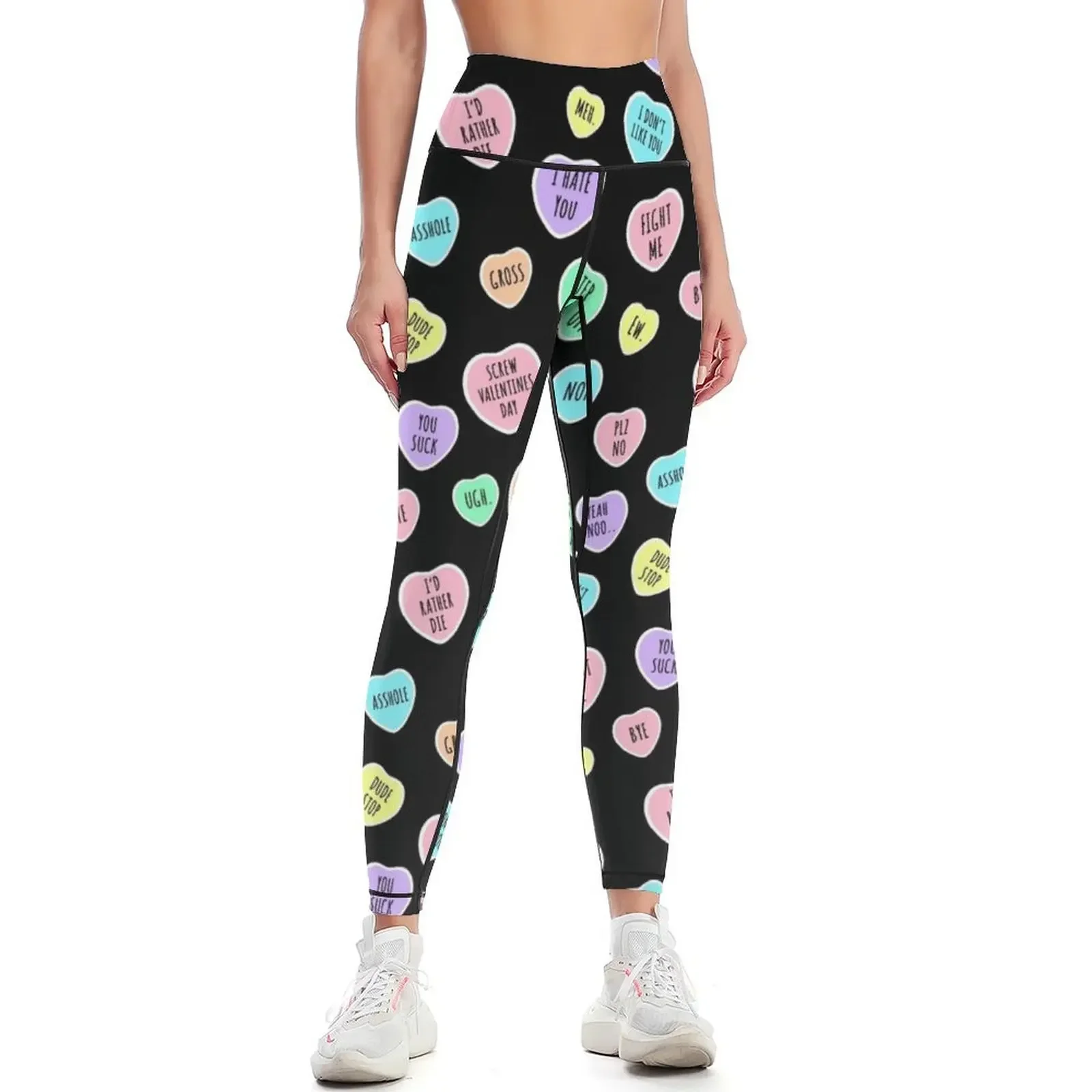 

Candy Hearts for the Bitter alt Leggings Women's trousers sport pants for physical for fitness Womens Leggings
