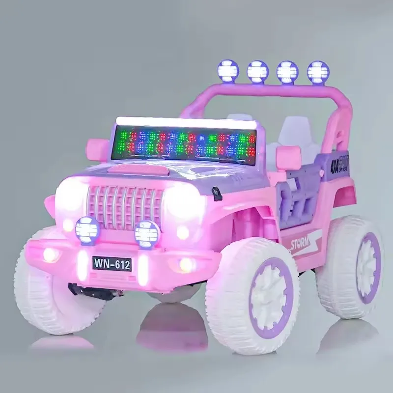 2026 new large children's electric four-wheel toy car with remote control children's four-wheel drive 12V battery off-road