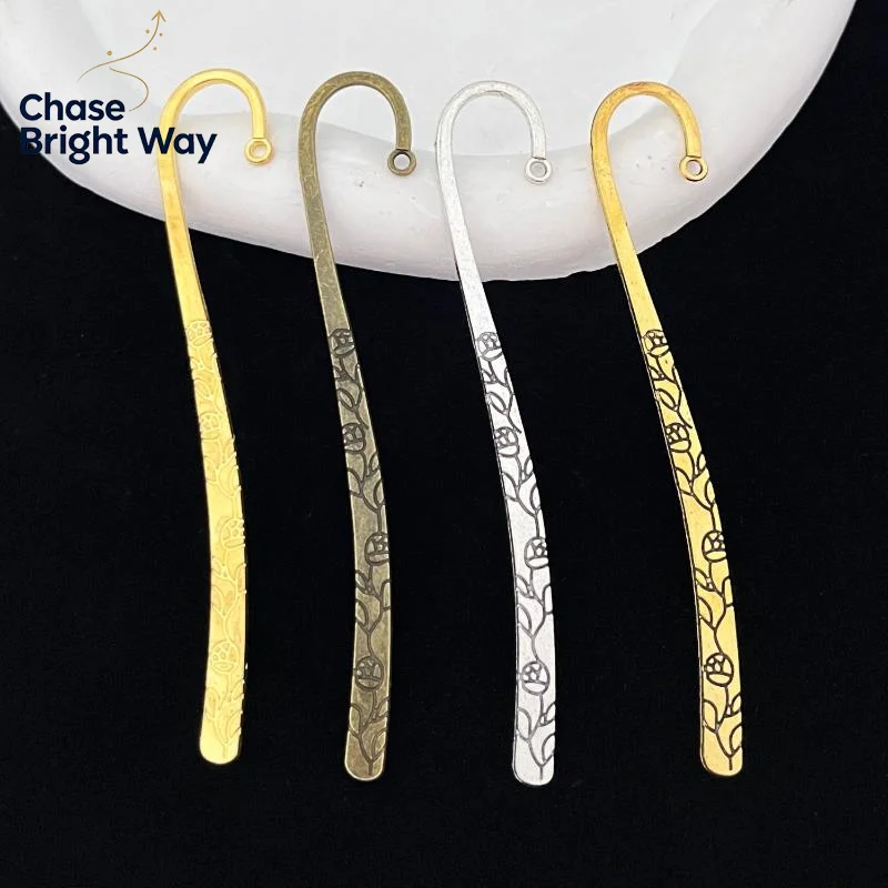 Retro Antique Charm Bookmark Hairpin 2Pcs Alloy Metal for DIY Jewelry Making Handmade Craft Supplies