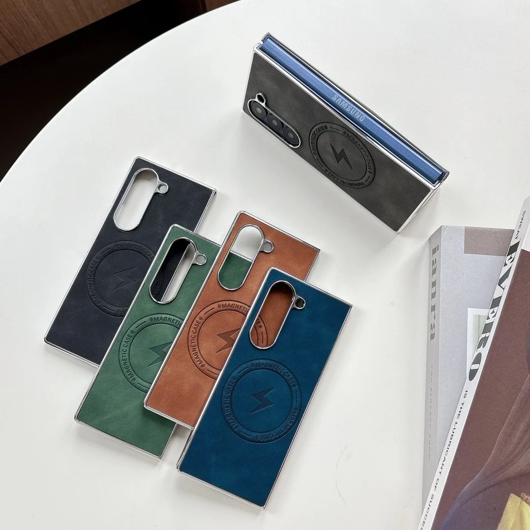 

Fashion Sheep Design For Samsung Galaxy Z Fold 7 6 5 4 3 Case Leather Skin Shockproof Protector Mobile Phone Cover