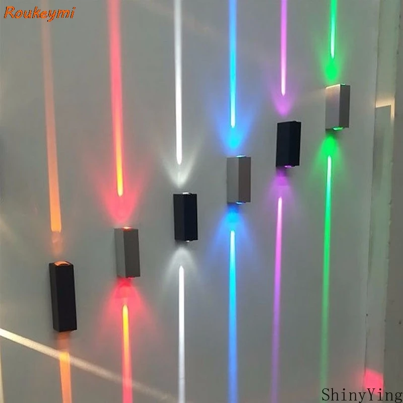 Roukeymi ao ar livre lâmpadas de parede led luz ao ar livre casa decoração luzes de parede à prova dcreeágua cree15degree/60 egree led varanda jardim