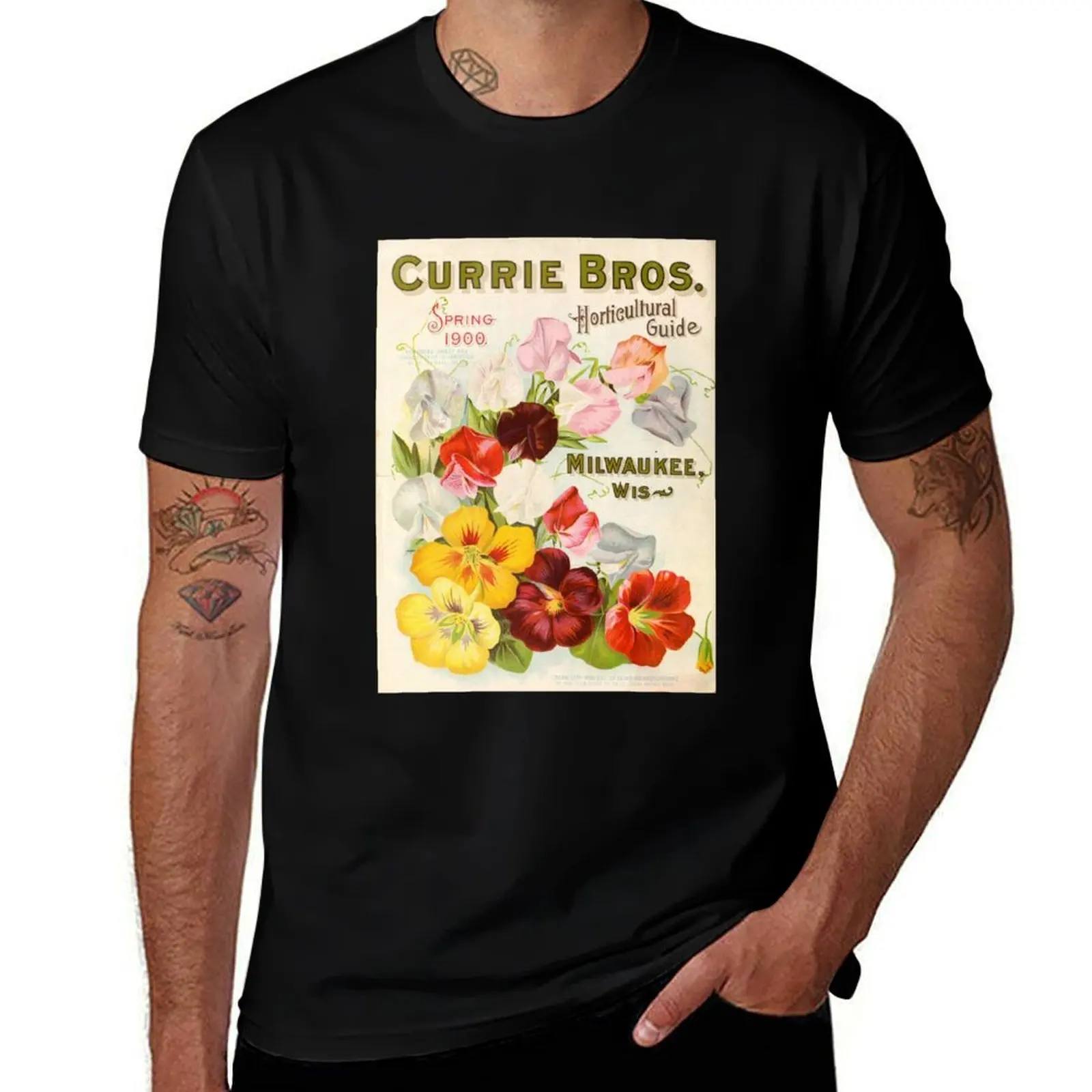 

Vintage Seed Catalog and Horticultural Guide Cover T-Shirt graphic t shirt vintage customs custom shirt Men's cotton t-shirt