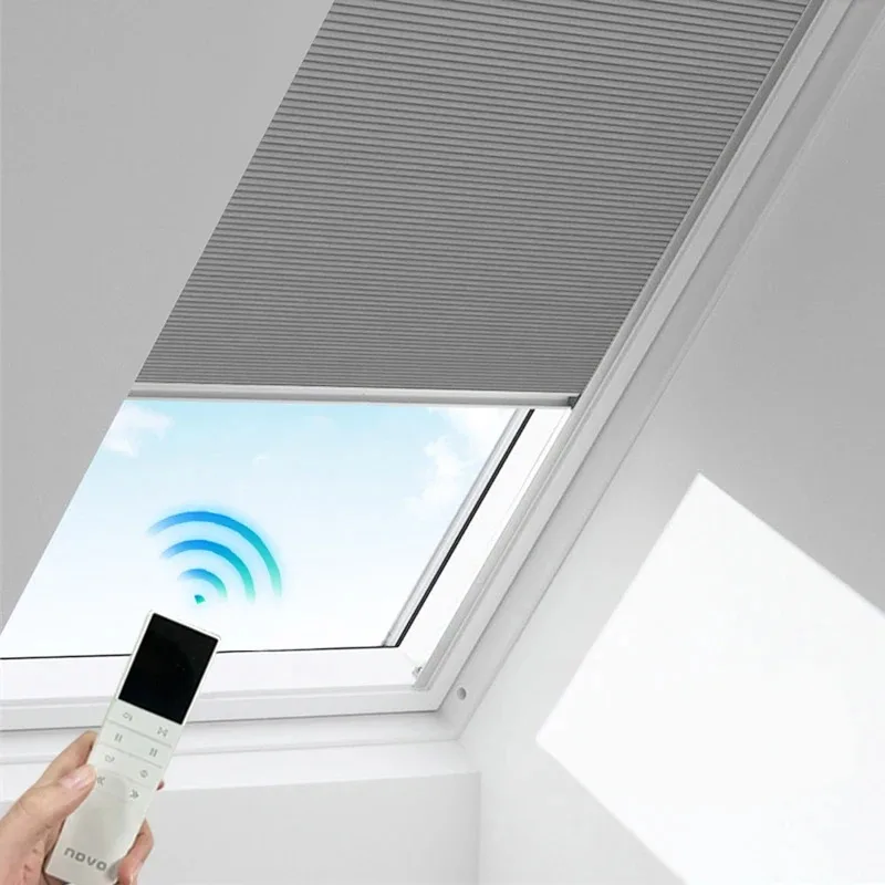 【Best Selling】Best Selling Electric Honeycomb Skylight Blinds Electric Window Honeycomb Blinds For Skylight Cellular Skylight Sh