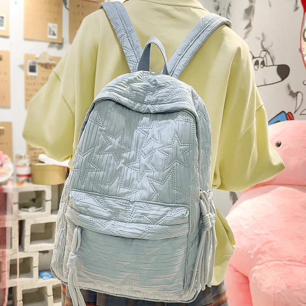 High-Appearance Star Backpack, Casual and Versatile, College Style New Backpack, Large Capacity Commuting Bag, Computer Bag