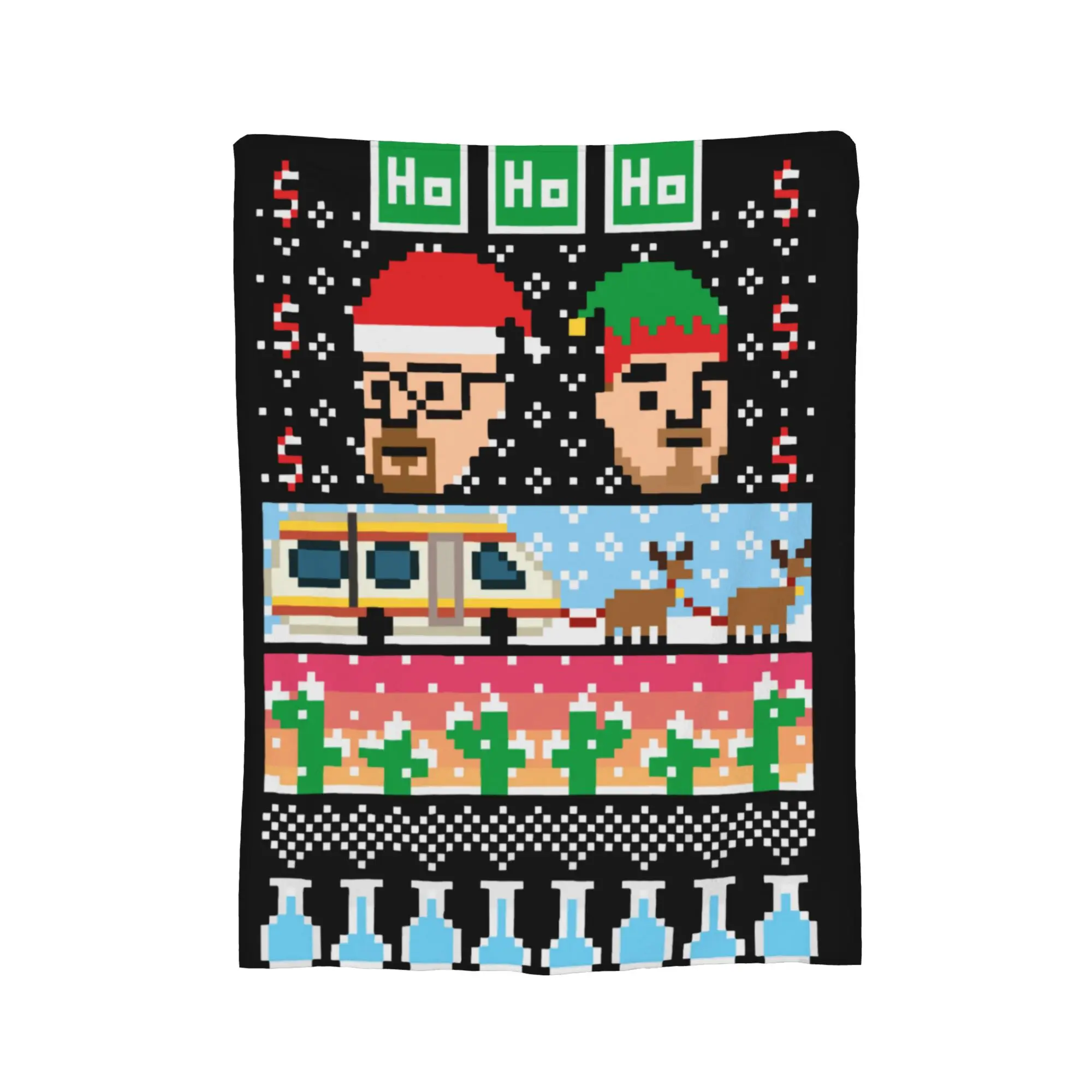 Breaking Bad Ugly Christmas Style Knitted Blankets Flannel Walter White Ultra-Soft Throw Blankets for Travel Bedroom Quilt