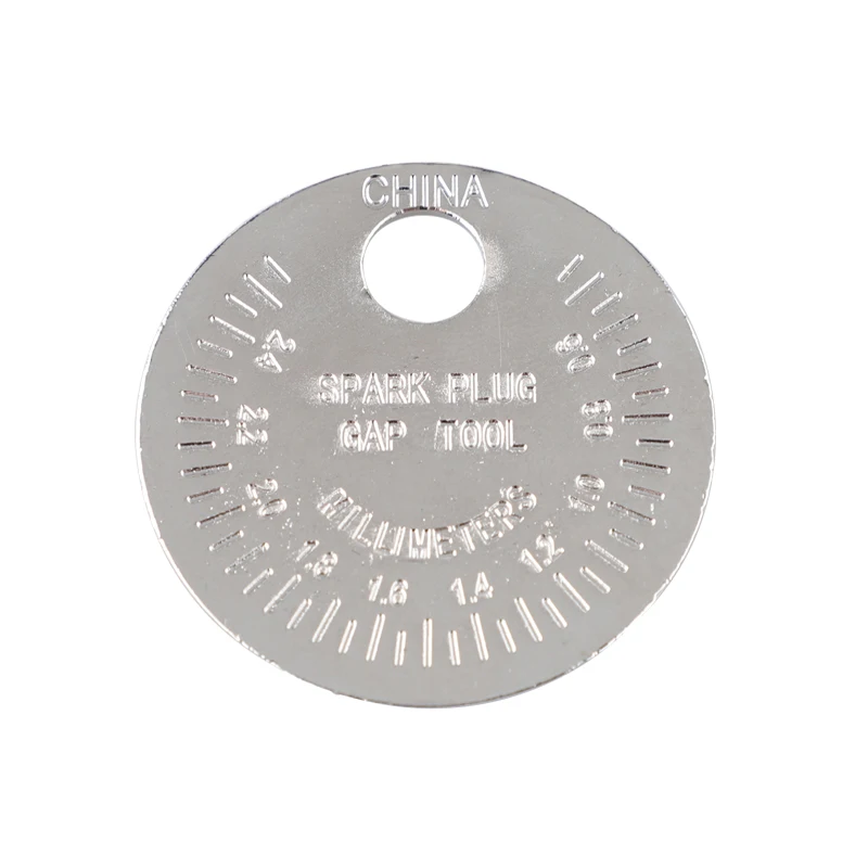 1pc Coin- Type 0.6-2.4mm Spark Plug Gap Gauge Measurement Tool Range Spark Plug Gage Caliber Measuring Tool