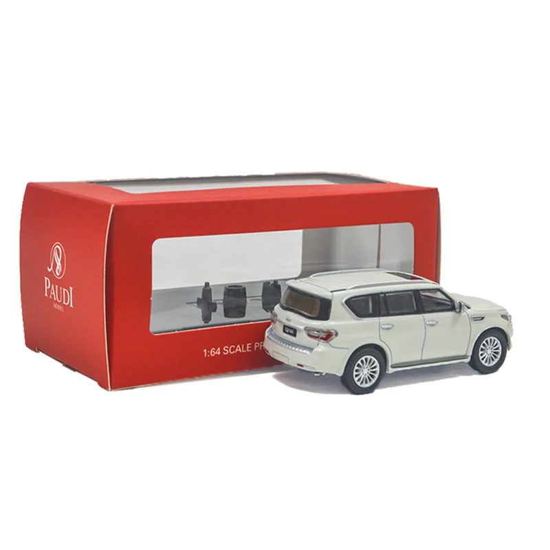 다이캐스트 1:64 스케일 인피니티 QX80 2020 시뮬레이션 합금 자동차 모델 정적 디스플레이 수집용 장난감 선물 기념품 장식