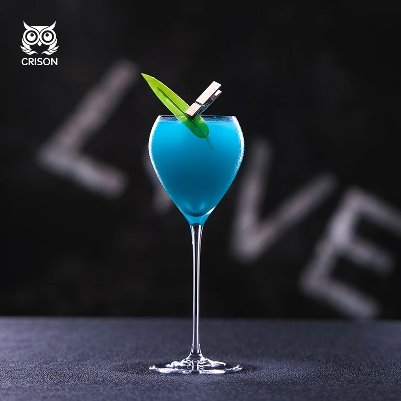 

CT2901 CRISON Love shaped cocktail cup Japanese crystal champagne glass Wine cup Bartender's cup for home drinking utensil180ml