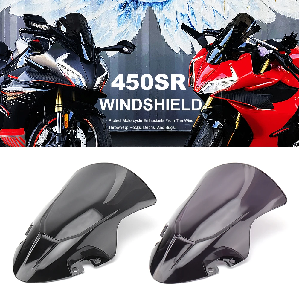 Motorcycle Windshield WindScreen Screen New For CFMOTO 450 SR 450SR 450sr 450 sr 2022 2023 Windshield Rearview Mirrors Wind Wing