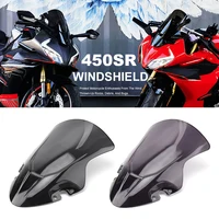 Parabrisas de motocicleta, pantalla nueva para CFMOTO 450 SR 450SR 450sr 450 sr 2022 2023, espejos retrovisores de parabrisas, ala de viento