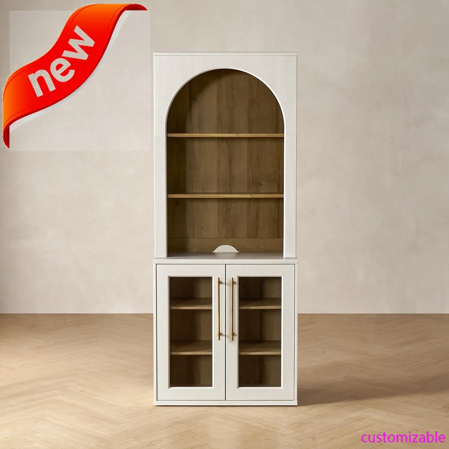 2025NEW خزانة تخزين Blake مع خزانة، خزانة بوفيه جانبية، منظم مخزن المطبخ، محطة بار القهوة، #1