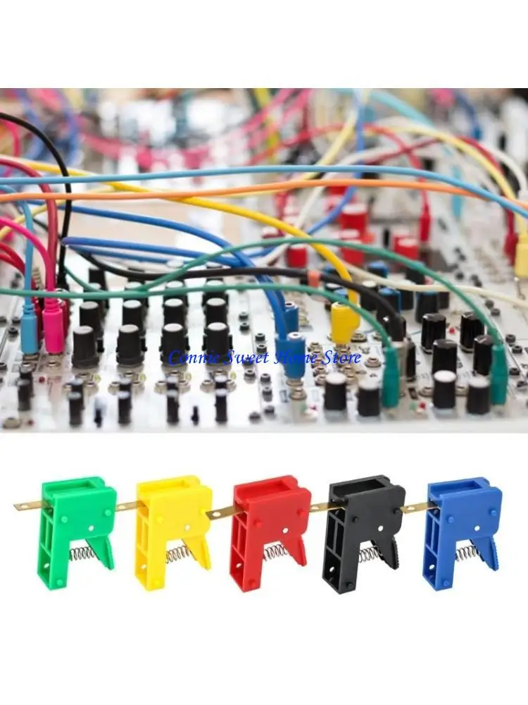 LXAF 5Pcs LED Lamp Spring Press Clip Quick Terminal 50A Motor Test Clip Quick Wiring Post for Electrical Application