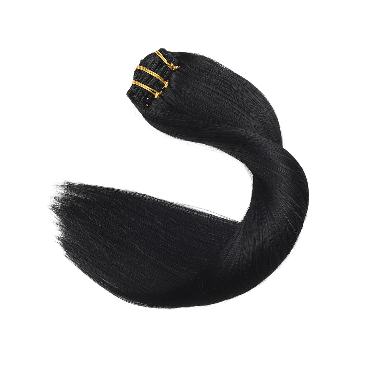 XDhari Clip In Hair Extension Human Hair 100g 120g Black Clip in Human Hair Extension for Women