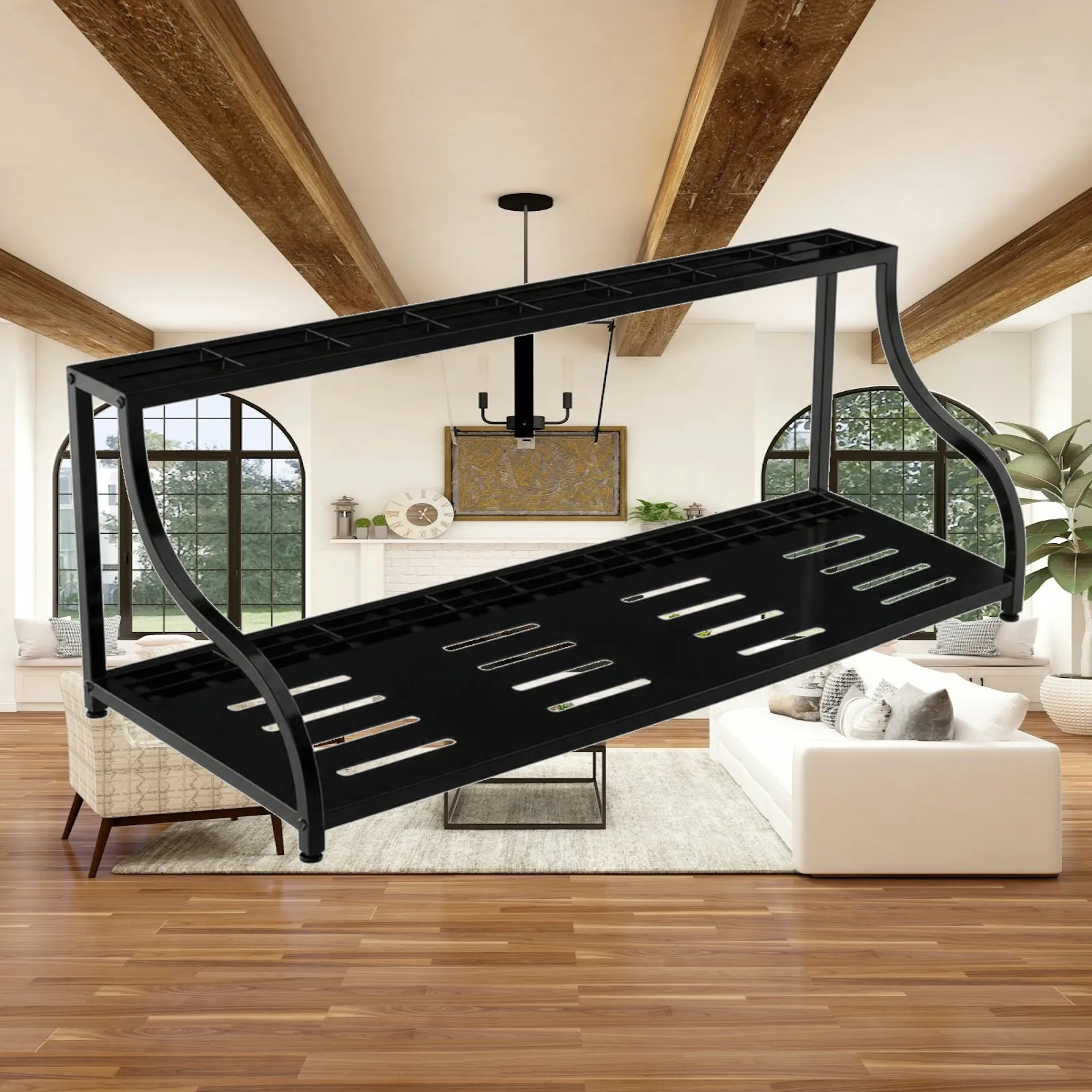 floor-standing-ski-rack-with-two-level-design-heavy-duty-ski-equipment-storage-rack-space-saving-versatile-for-garage-basement