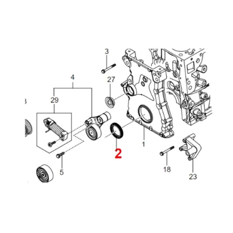 Crankshaft Front Oil Seal 6719970146 For Ssangyong Korando C Actyon Rexton