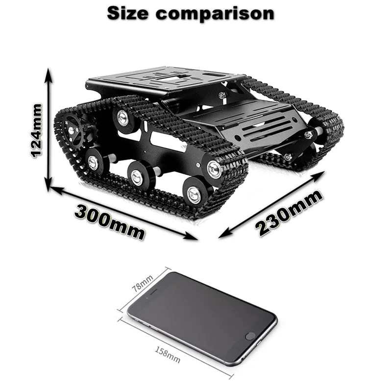 Obrázek 3: Chytrý robot auto komora podvozek aluminium slitina velký platforma s 2WD motors pro arduino/raspberry pi DIY souprava daleký ovládání robot