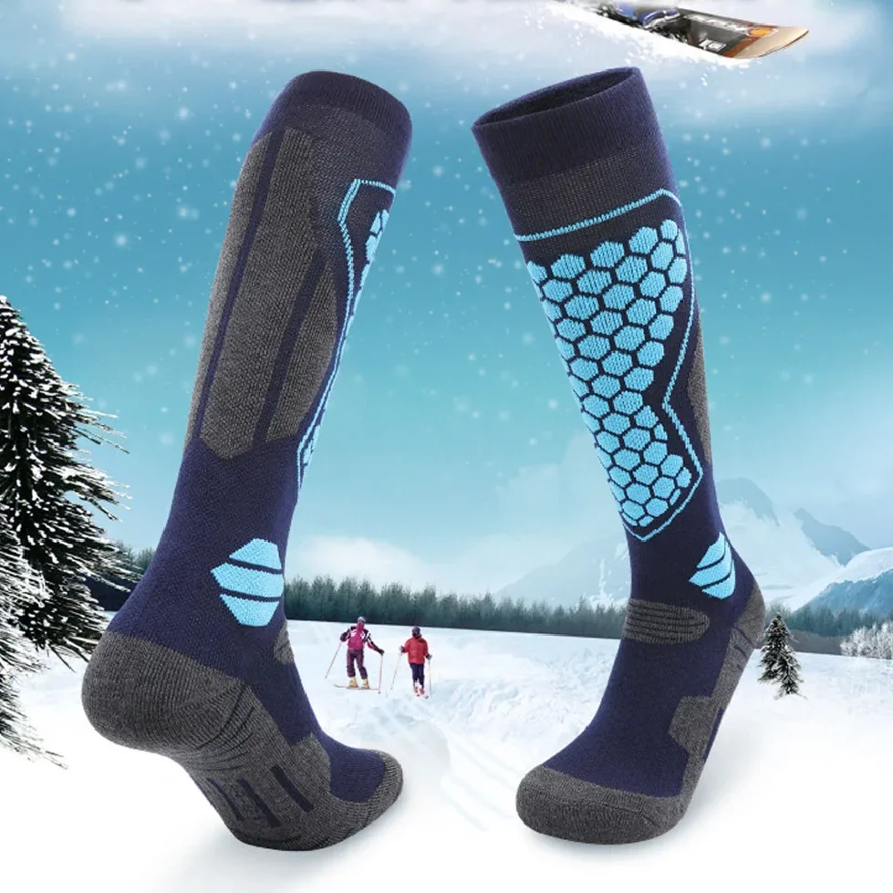 

Thermal Winter Cotton Men Women Ski Socks High Elastic Sports Socks Snowboarding Cycling Adult Skiing Thicker Leg Warm