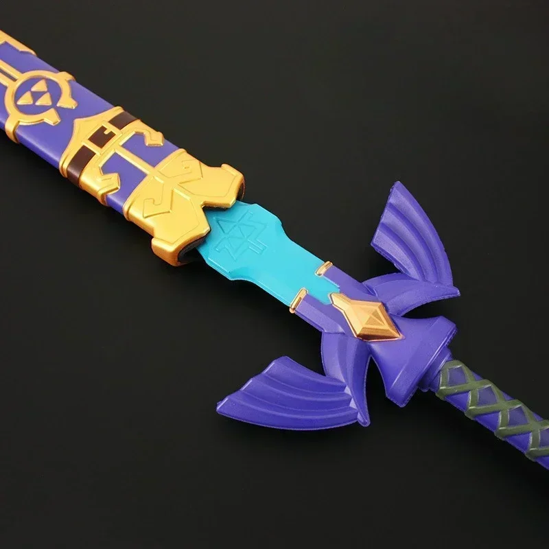 80cm The Hyrule Fantasy Weapon Master Sword Hylian Shield PU Katana Weapon Model Knife Toy Crafts Cosplay Props Gift Collectible