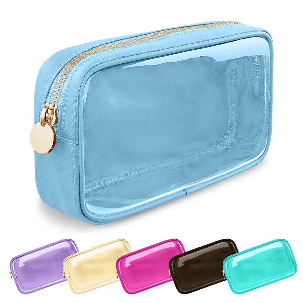 Borsa cosmetica in Pvc di moda borsa per il trucco di stoccaggio trasparente Shell borsa per il trucco di grande capacità da viaggio