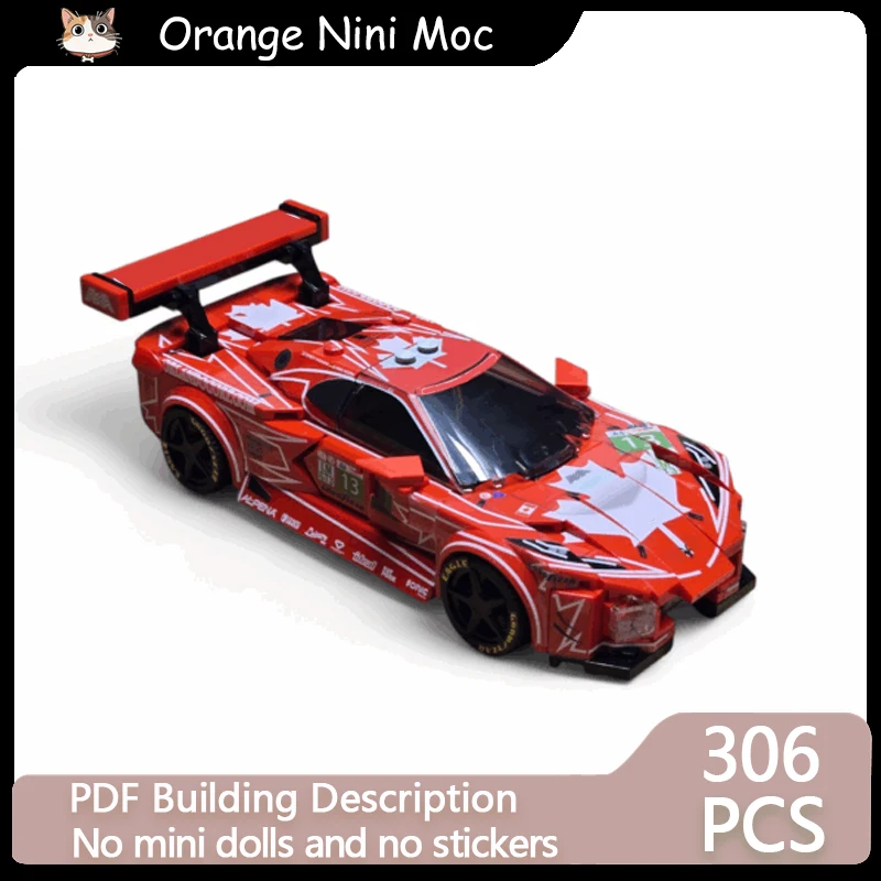 

Гоночный автомобиль City Car, модель MOC, конструктор из строительных блоков, спортивный автомобиль AWA GT3, модульная технология, подарки, праздничный набор для сборки, детские игрушки