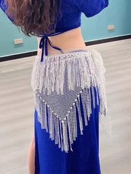 Belly Dance Hip Scarf Tassel Waist Chain Waist Scarf Artifact Starry Stars Front and Rear Triangle Style Super Shining customize