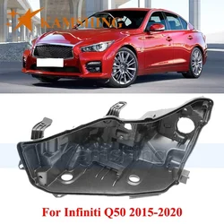 CAPQX For Infiniti Q50 2015-2021 Front Headlight Base Cover Head Light Back Lid Head Lamp Back House Headlamp Rear Shell