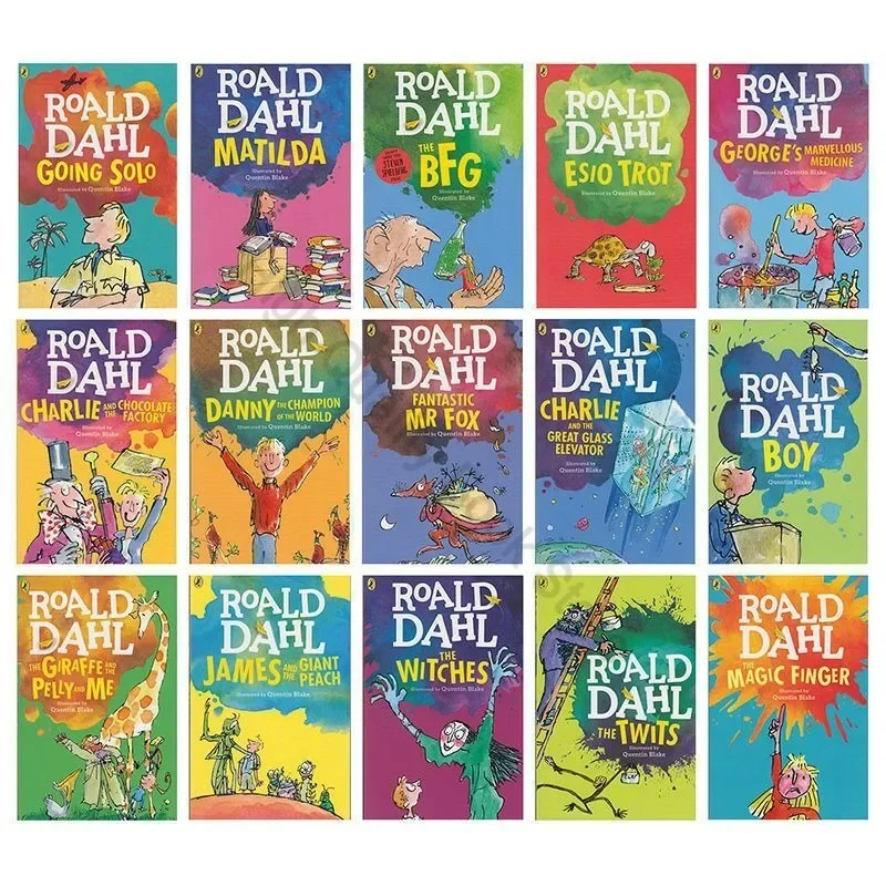 Koleksi Roald Dahl Anak-anak Sastra Inggris Gambar Novel Buku Cerita Set Edukasi Dini Membaca untuk Anak-anak