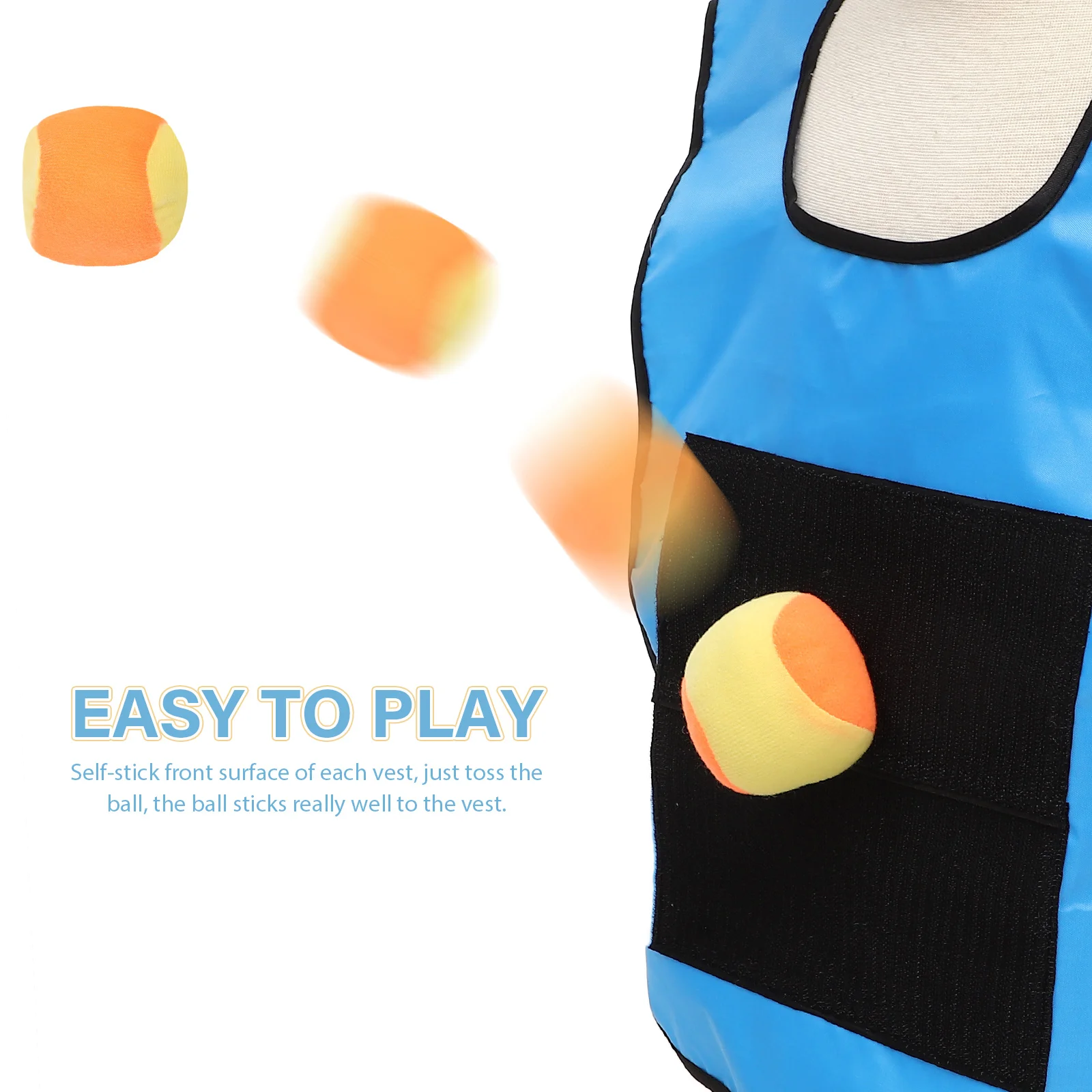 

Sticky Vest Kids Hunting Game Unisex Mesh Racket Catch Team Pinnies Labels