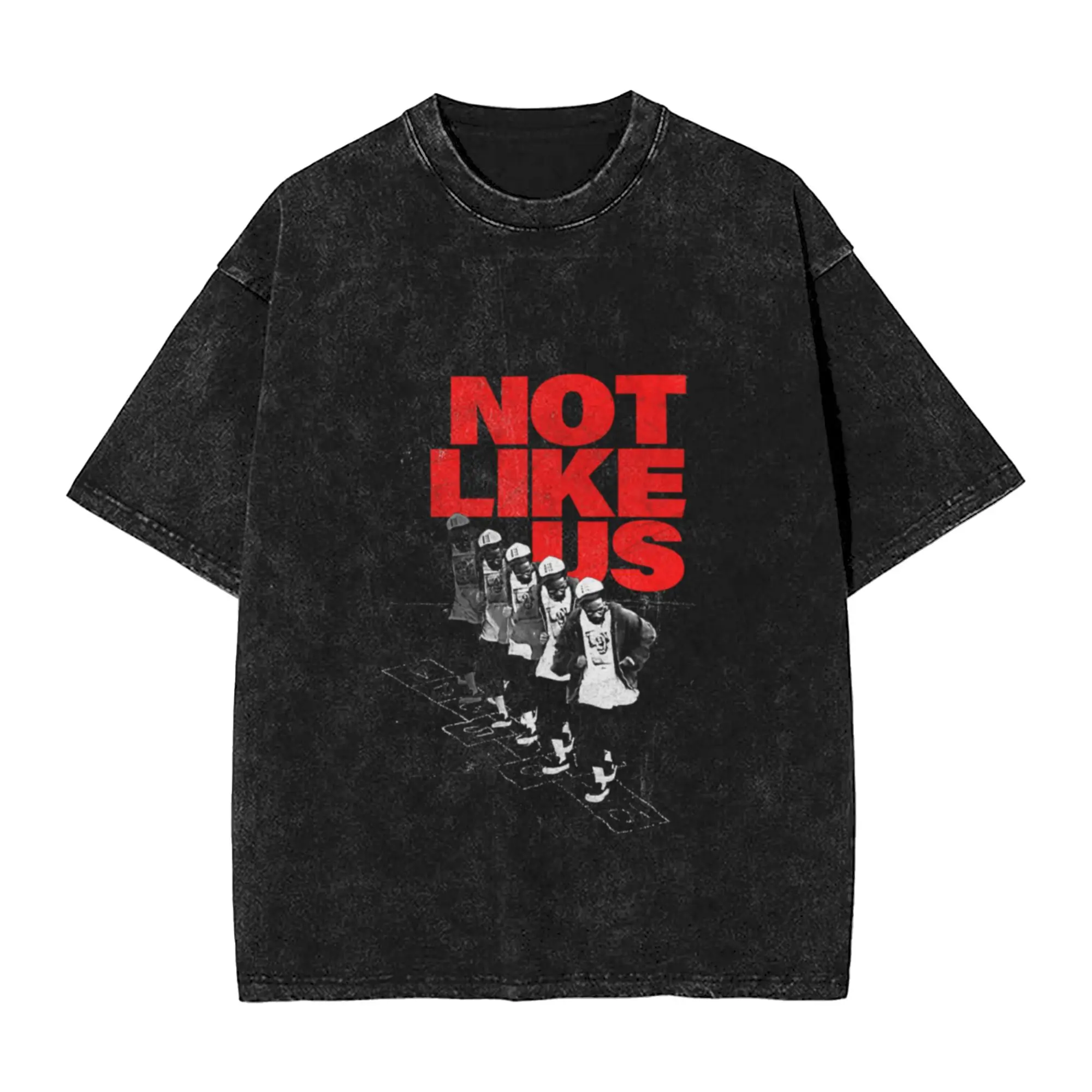 Not Like Us Hopscotch Kendrick Lamar Unique Stylish A Washed T Shirt Men's Women's Oversized Cotton Tees Tops
