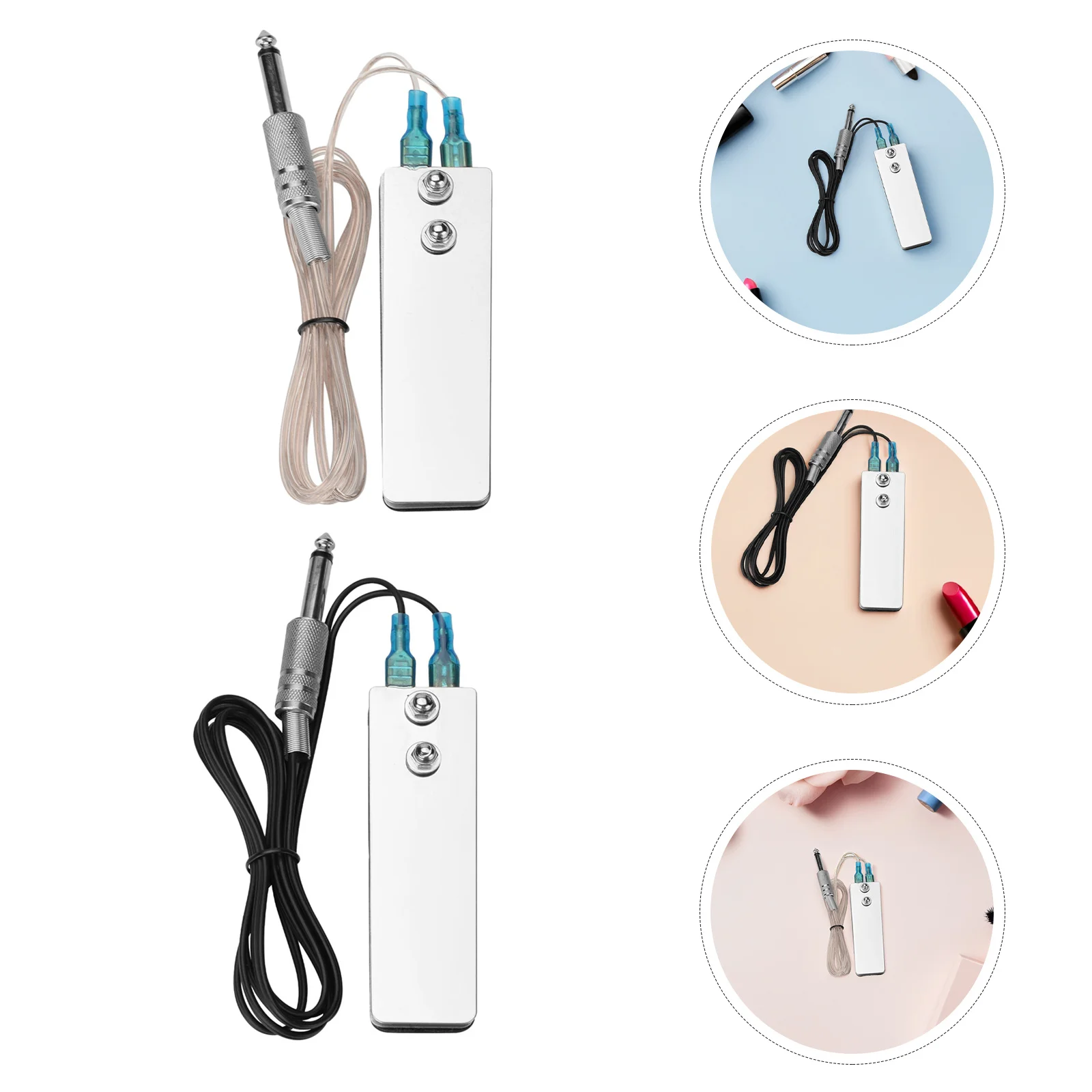 

2pcs Stainless Steel Tattoo Foot Pedal Switch 4M Silicone Cable Anti Slip For Tattoo Machine Power Supply Professional Equipment