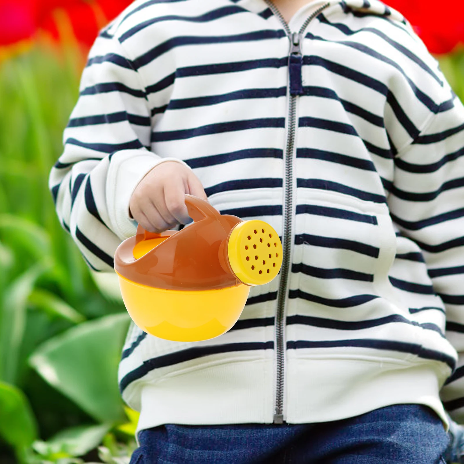 

4Pcs Plastic Watering Can Cartoon Design Kids Water Pot Ergonomic Handle for Small Potted Plants Gardening Tools