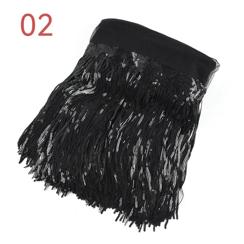 10Yard Pvc Sewing Fringe Trim Wide Gold Sequins Lace Tassel Fringe Trim for Diy Craft Clothing Garment Curtain Accessories