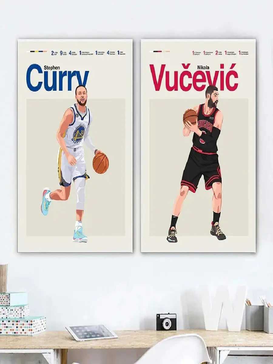 Inspiring World Champion Basketball Player Poster Print Canvas Wall Art Home Decor Gift