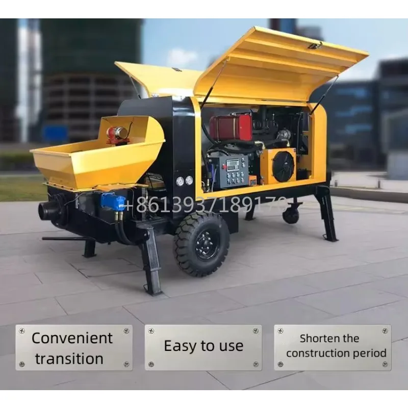 Factory High Quality Small Mobile Diesel Mini Remote Control Diesel Concrete Pump Mini Electric Concrete Pumps