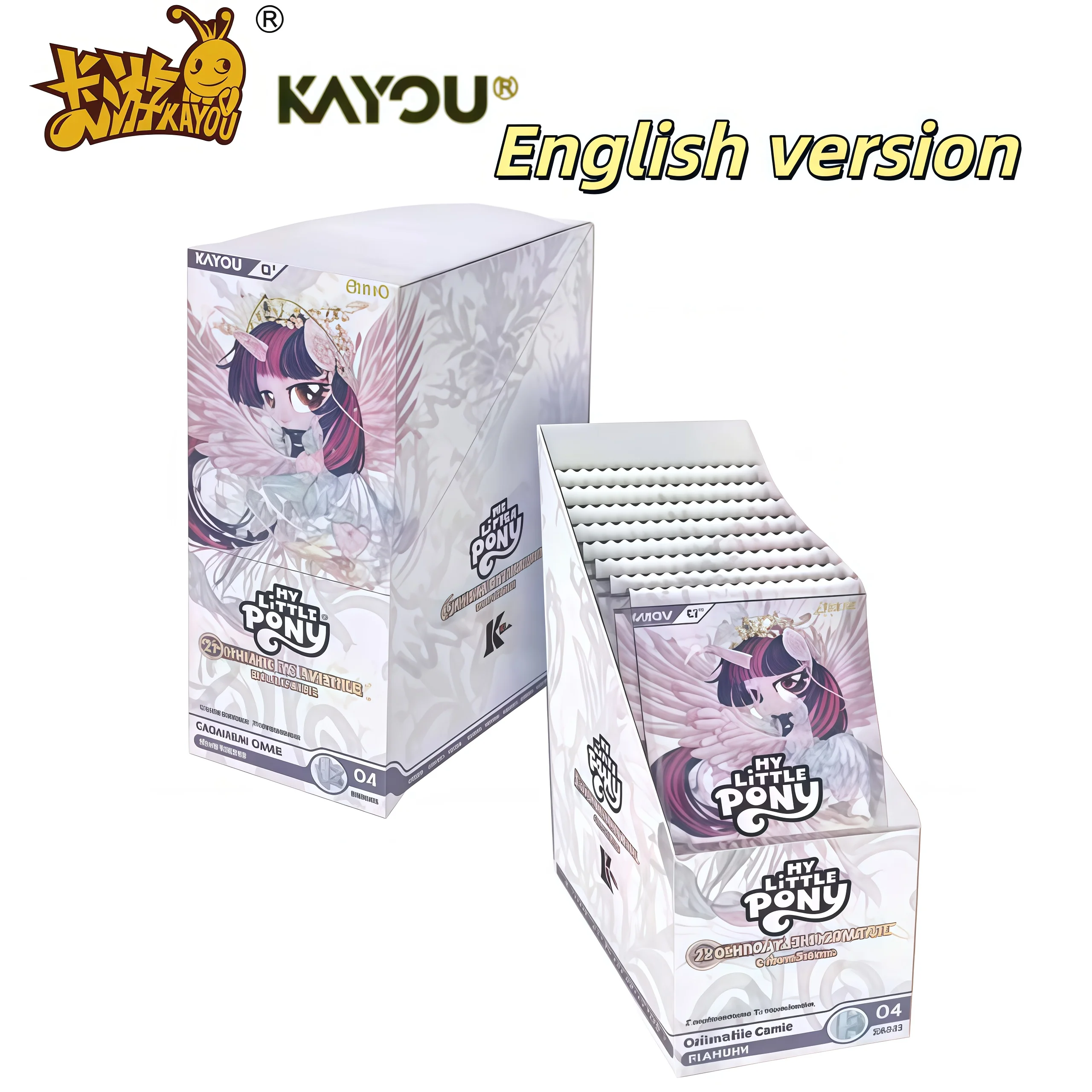 NEW KAYOU My Little Pony Card English Good Moonlight Stars Fun Shadow Gift  Box series Cute Anime Collection Cards Toys Gifts