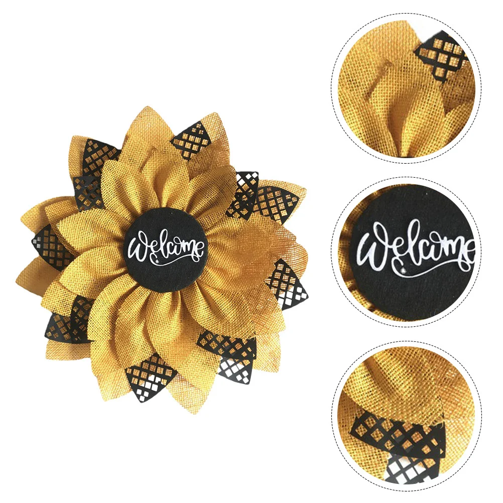 

1Pcs Artificial Sunflower Garlands Creative Door Pendant Floral Arrangement Party Wreath Decoration Home Festival Hanging